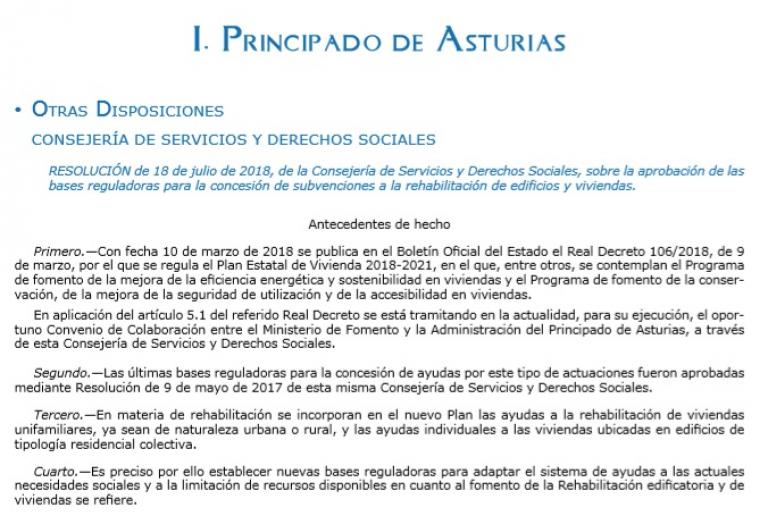 Subvenciones rehabilitación
